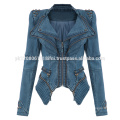 women jeans zipper jacket oem stock wholesale from Pakistan